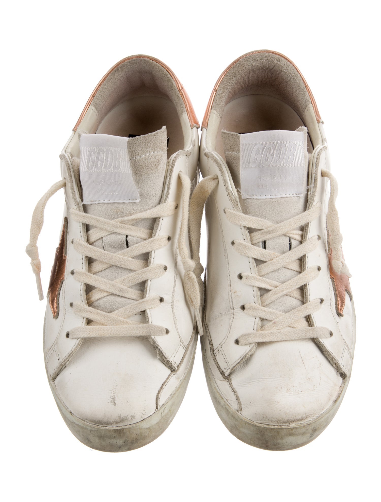 Golden Goose Leather Printed Sneakers